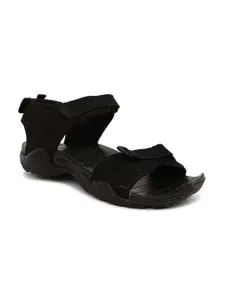 Paragon Men Black Comfort Sandals