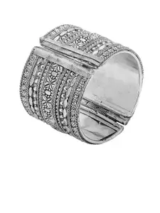 Adwitiya Collection Silver-Plated Embellished Antique Designer Bangle
