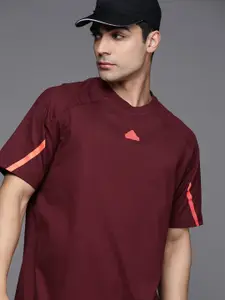 ADIDAS Men Brand Logo Detail Pure Cotton T-shirt