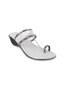 WALKWAY by Metro Women Grey Embellished Wedge Sandals