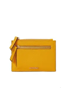 Accessorize London Women Faux Leather yellow Large Functional Cardholder