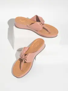 Inc 5 Women Peach-Coloured Wedge Heels