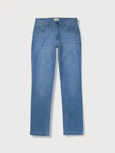 Gini and Jony Boys Blue Low Distress Light Fade Cotton Jeans