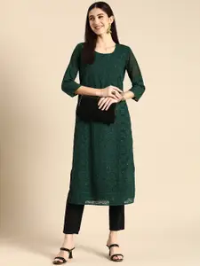 Anouk Women Sequined Embroidered Kurta