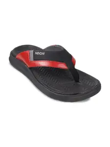 Mochi Men Black Leather Comfort Sandals