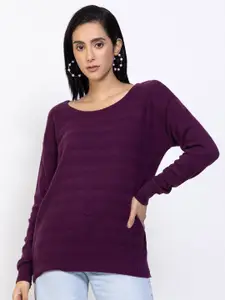 Species Women Purple Striped Pullover