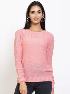 Species Women Pink Acrylic Pullover