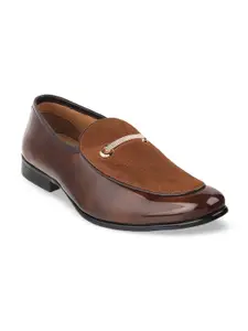 WALKWAY by Metro Men Brown Solid  Formal Slip-On Shoes