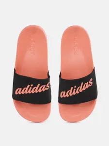 ADIDAS Women Brand Name Embossed Adilette Shower Sliders
