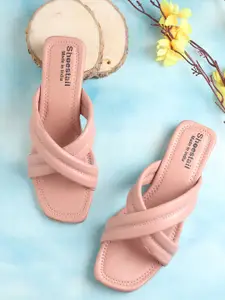 Shoestail Women Peach-Coloured Open Toe Flats