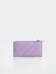 MANGO Women Lilac Solid Card Holder