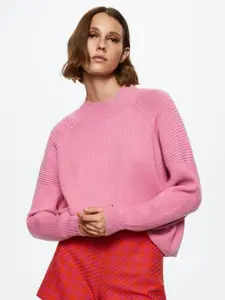 MANGO Women Pink Fine Knit Sustainable Pullover