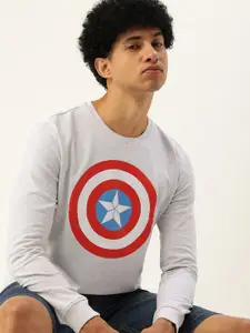 Kook N Keech Men White Captain America Printed Sweatshirt