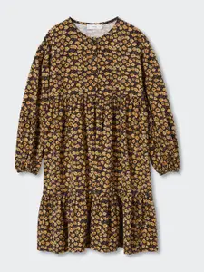 Mango Kids Girls Floral A-Line Dress