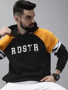 The Roadster Life Co. Men Brand Logo Printed Hooded Sweatshirt