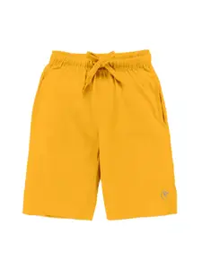 KiddoPanti Boys Mustard Cotton Shorts