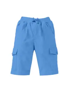 KiddoPanti Boys Blue Cotton Shorts