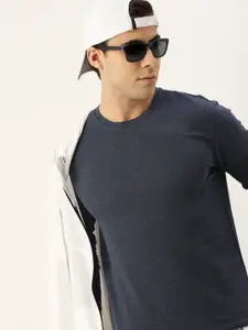 Kook N Keech Men Blue Solid Round Neck Sweatshirt