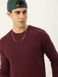Kook N Keech Men Purple Solid Sweatshirt