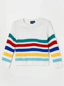 Juniors by Lifestyle Boys Off White & Blue Striped Pullover