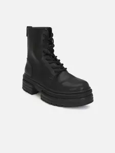 FOREVER 21 Women Black Solid Regular Boots
