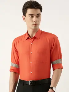 Peter England Men Solid Slim Fit Formal Shirt