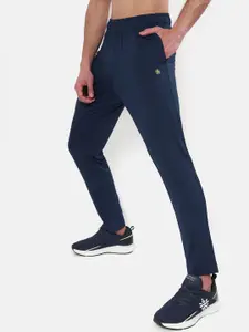 Cultsport Men Blue Solid Mid-Rise Regular Fit Track Pants