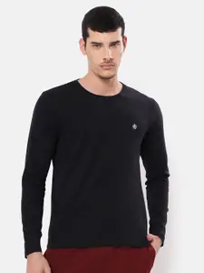 Cultsport Men Black Solid Cotton T-shirt