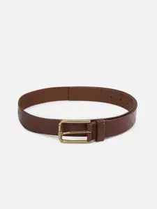 Louis Philippe Men Brown Textured Leather Belt