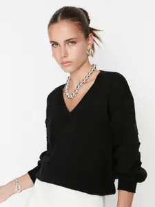 Trendyol Women Black Acrylic Pullover