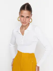 Trendyol Women Off White Pullover