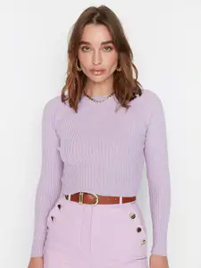 Trendyol Women Violet Crop Pullover