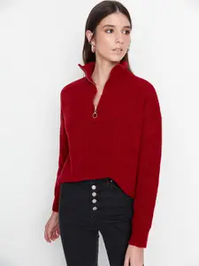 Trendyol Women Red Solid Pullover