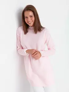 Trendyol Women Pink Longline Pullover