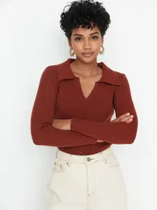 Trendyol Women Brown Solid Pullover