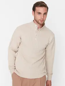 Trendyol Men Beige Acrylic Pullover