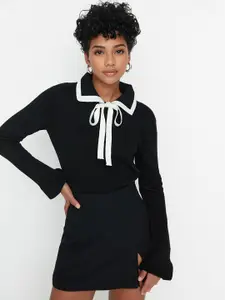 Trendyol Women Black & White Pullover