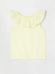 Juniors by Lifestyle Girls Yellow Cotton T-shirt