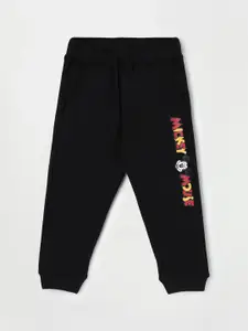 Juniors by Lifestyle Boys Black Solid Cotton Joggers