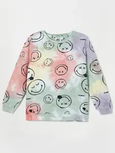 Fame Forever by Lifestyle Girls Smiley Printed Cotton Sweatshirt