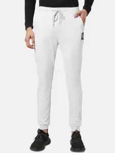 Ajile by Pantaloons Men Grey Melange Solid Cotton Slim-Fit Jogger