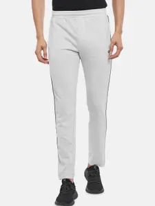 Ajile by Pantaloons Men Grey Melange Solid Cotton Slim-Fit Track Pant