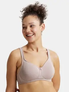 Jockey Wirefree Non Padded Cotton Full Coverage Plus Size Bra with Side Panel Support-ES24