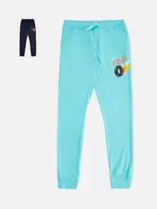Pantaloons Junior Boys Pack Of 2 solid Cotton Joggers
