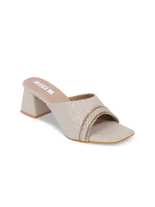ELLE Grey Ethnic Embellished Wedge Heel
