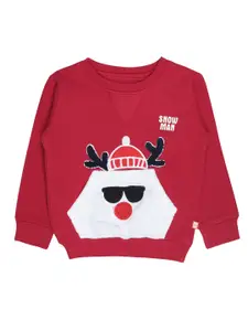Bodycare Kids Boys Red Printed Sweatshirt