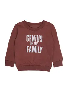 Bodycare Kids Boys Brown Printed Sweatshirt