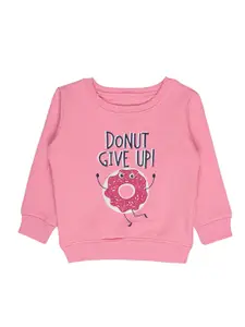 Bodycare Kids Girls Pink Printed Sweatshirt