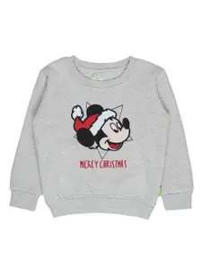 Bodycare Kids Boys Grey Printed Cotton Sweatshirt