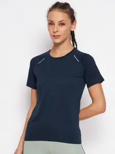 UNPAR Women Navy Blue T-shirt